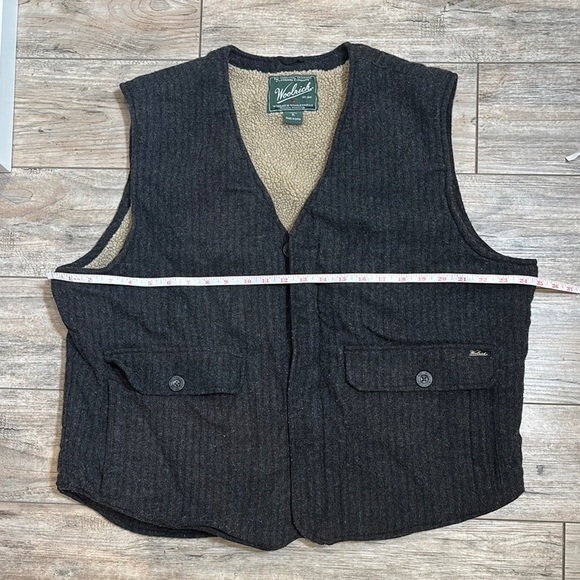 Woolrich Men's Black Wool Vest Size XL - Picture 6 of 7